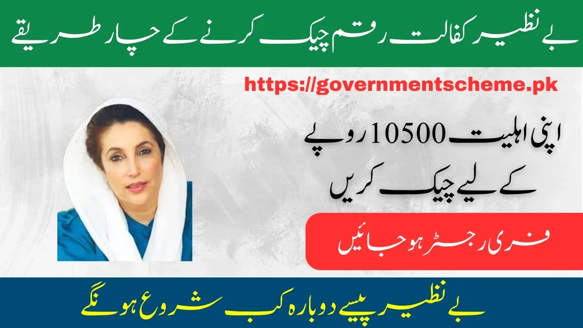 BISP Kafaalat Payment 10500 Through 4 Methods