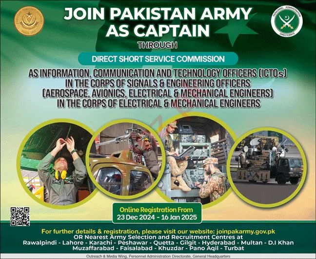 Pakistan Army Captain Jobs