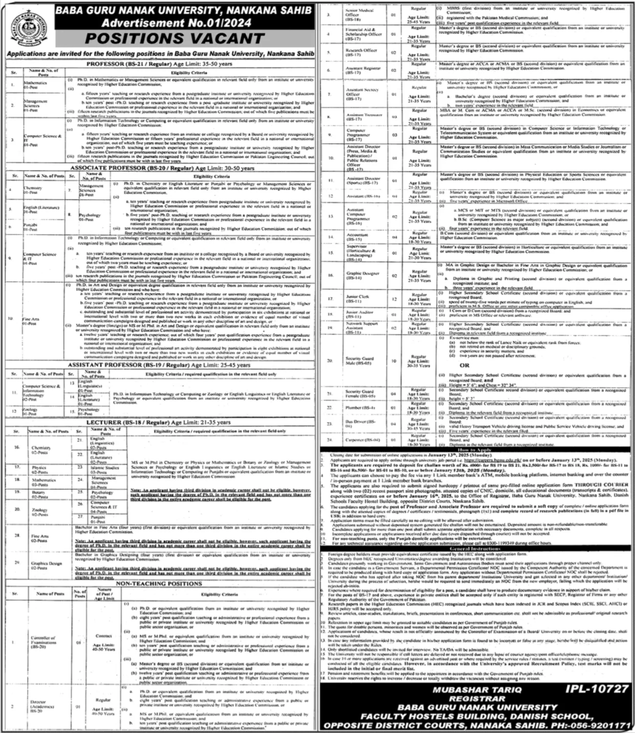 Government Jobs In Nankana Sahib Today For Carpenter