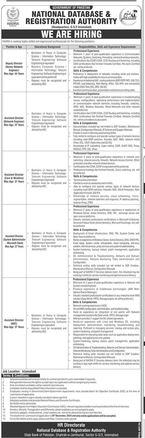 Government Jobs In Islamabad Today For Assistant Director